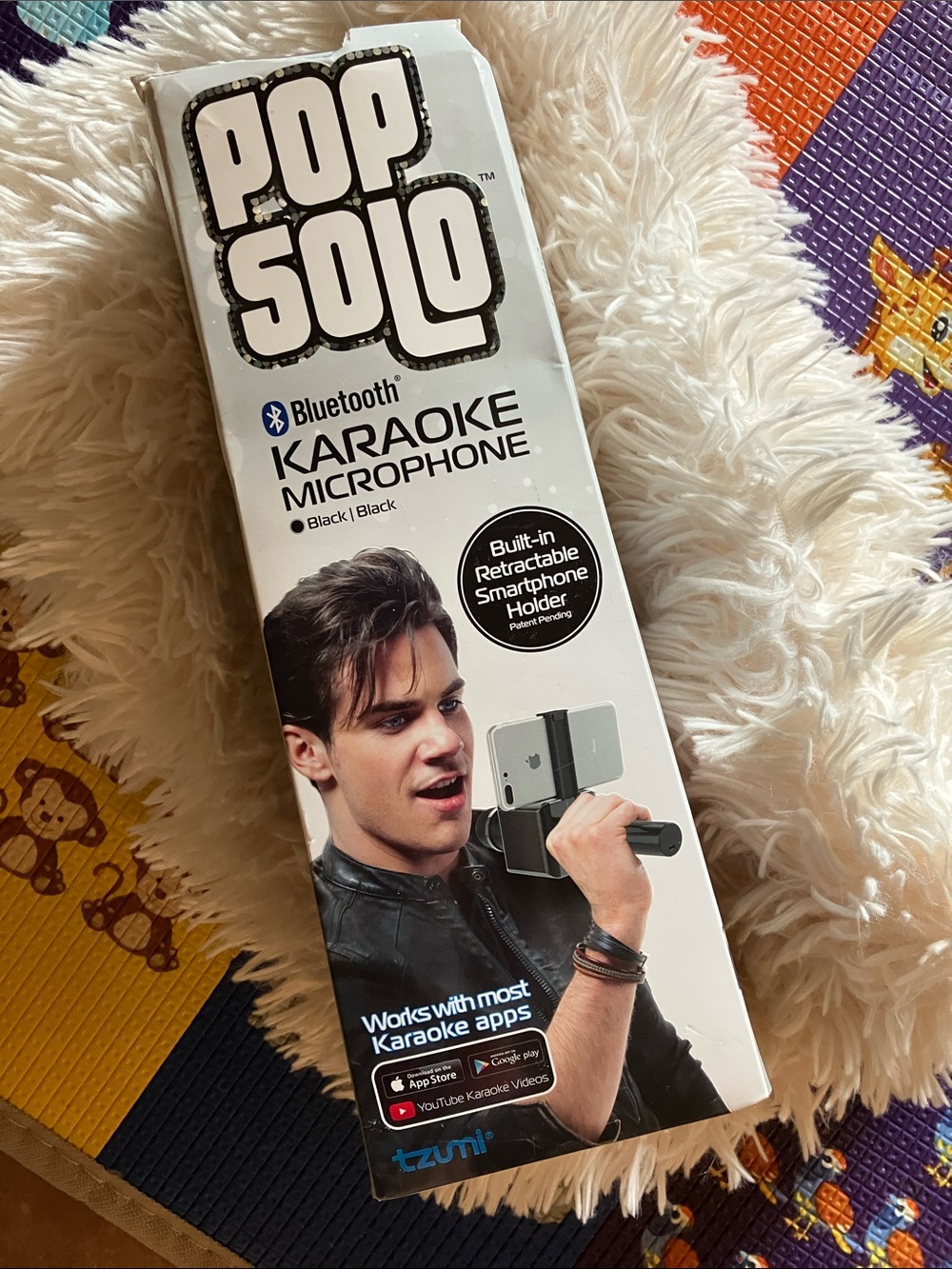 NIB Pop Solo Bluetooth Karaoke Microphone & Speaker - Black